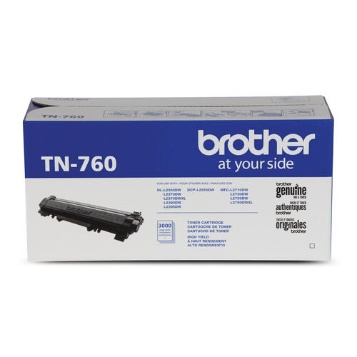 Brother TN760 Cartouche de toner laser monochrome à haut rendement authentique