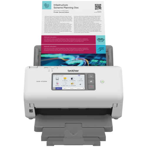 Brother ADS-4700W Scanner de bureau professionnel pour les entreprises et les groupes de travail