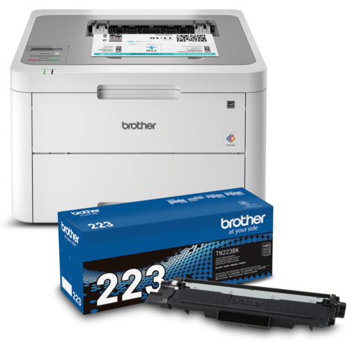 Ensemble Brother R3210TN223BUND Imprimante numérique couleur remise à neuf avec toner de départ et cartouche de toner laser noir à rendement standard TN223BK