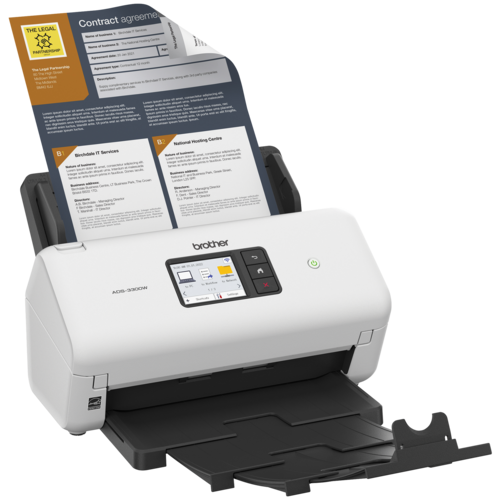 Brother ADS-3300W Scanner de bureau sans fil haute vitesse pour les petits bureaux et bureaux à domicile