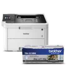 Ensemble Brother R3270TN223BUND Imprimante numérique couleur remise à neuf avec toner de départ et cartouche de toner laser noir à rendement standard TN223BK