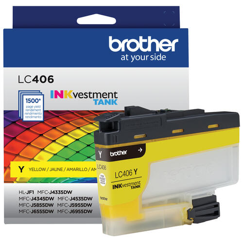 Brother authentique LC406YS Cartouche d'encre jaune à rendement standard