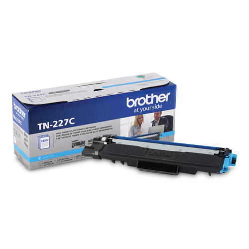 Brother TN-227C Cartouche de toner cyan authentique à haut rendement