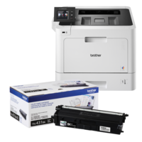 ENSEMBLE - Brother RHL-L8360CDW Imprimante laser couleur d affaires remise à neuf et TN431BK Cartouche de toner noir