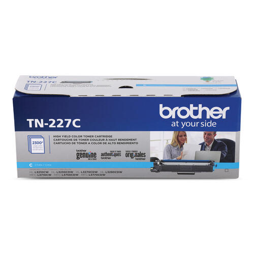 Brother TN-227C Cartouche de toner cyan authentique à haut rendement