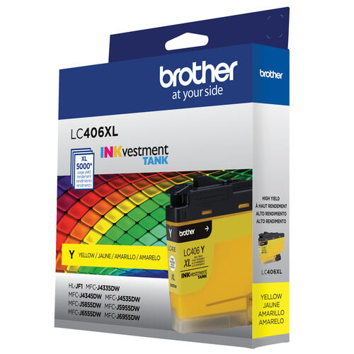 Brother LC406XLYS Cartouche d'encre jaune authentique à haut rendement