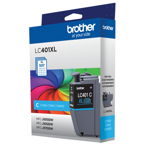 Brother LC401XLCS Cartouche d encre cyan à haut rendement d origine