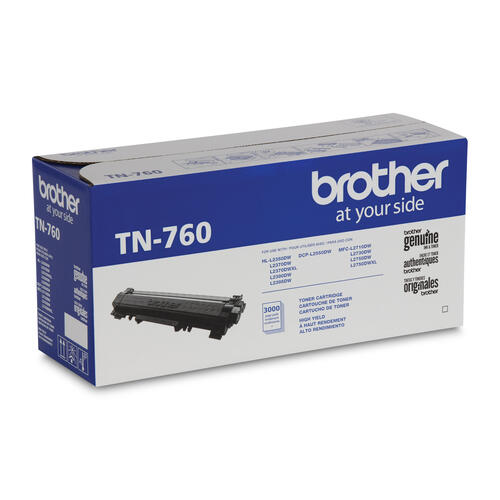 Brother TN760 Cartouche de toner laser monochrome à haut rendement authentique