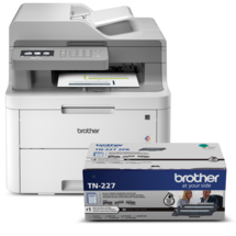 Ensemble Brother R3710TN227BUND Multifonction numérique couleur remis à neuf avec toner de départ et cartouche de toner laser noir à haut rendement TN227BK