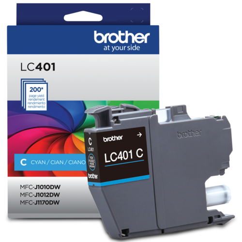 Brother Genuine LC401CS Cartouche d'encre cyan à rendement standard