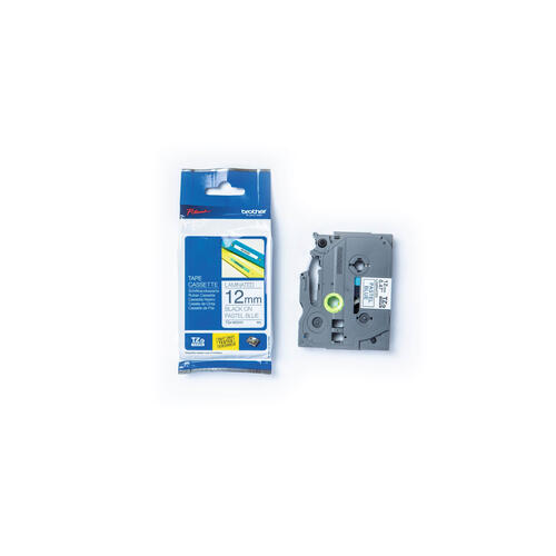 Brother TZEMQ531 Ruban bleu pastel avec texte noir pour P-touch 12 mm (0,47 po) x 4 m (13,12 pi)