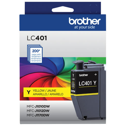 Brother LC401YS Cartouche d'encre jaune à rendement standard d'origine