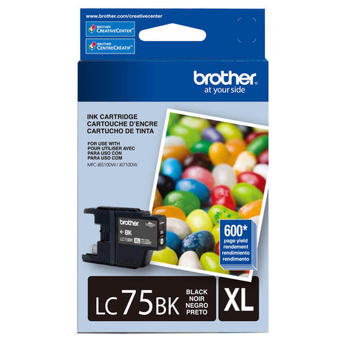 Brother LC75BKS Cartouche d encre noire Innobella , à haut rendement (série XL)