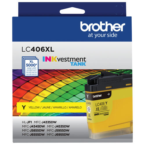 Brother LC406XLYS Cartouche d'encre jaune authentique à haut rendement
