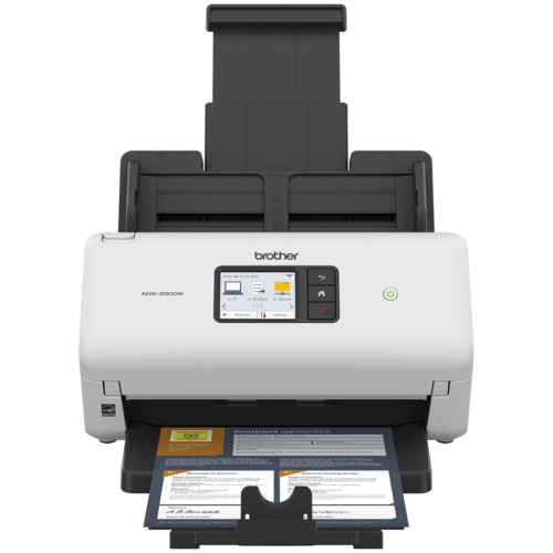 Brother ADS-3300W Scanner de bureau sans fil haute vitesse pour les petits bureaux et bureaux à domicile