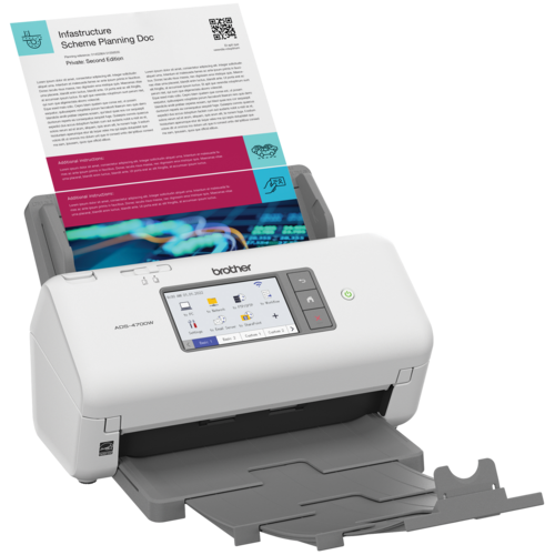Brother ADS-4700W Scanner de bureau professionnel pour les entreprises et les groupes de travail
