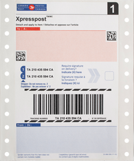 Étiquettes-adresse Xpresspost<sup>MC</sup> - paquet de 50