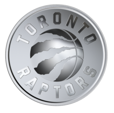 Pièce de 25 cents - 25<sup>e</sup> saison des Toronto Raptors (2020)