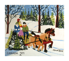 Maud Lewis : Timbres au tarif du régime international (2,71 $) - carnet de 6