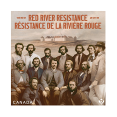 Résistance de la rivière Rouge : Carnet de 10 timbres Permanents<sup>MC</sup> au tarif du régime intérieur