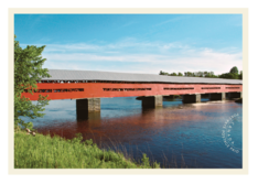 Ponts couverts patrimoniaux : Carte postale port payé – Pont Félix-Gabriel-Marchand (Qc)