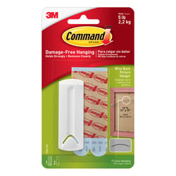 Command White Wire-Backed Picture Hanger 5 lb 1 pk