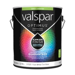 Valspar Optimus Satin Basic White Paint and Primer Interior 1 gal