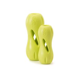 West Paw Zogoflex Green Qwizl Synthetic Rubber Dog Treat Toy/Dispenser Large in.