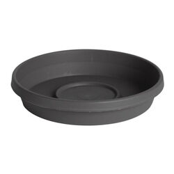 Bloem Terratray 8 in. D Resin Tray Charcoal