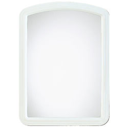 Erias 22 in. H X 16 in. W White Plastic Wall Mirror