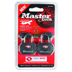 Master Lock 15/16 in. H X 5/8 in. W X 1-1/4 in. L Vinyl Covered Steel Pin Tumbler Luggage Lock