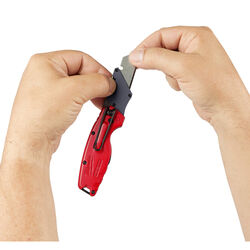 Milwaukee Fastback 6-1/2 in. Press and Flip Compact Utility Knife Red 1 pc