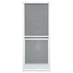 Precision Capri Series 79-3/4 in. H X 32 in. W Capri White Steel Screen Door
