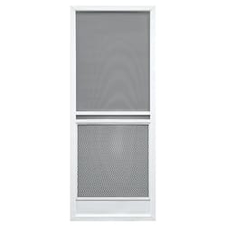 Precision Capri Series 79-3/4 in. H X 32 in. W Capri White Steel Screen Door