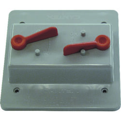 Cantex Rectangle PVC 2 gang Electrical Cover For 2 Toggle Switches