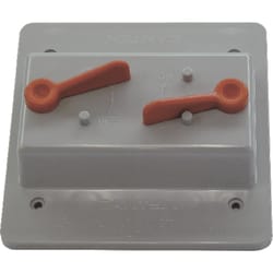Cantex Rectangle PVC 2 gang Electrical Cover For 2 Toggle Switches
