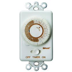 Woods Indoor Wall Switch Timer 120 V White