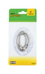 Hy-Ko 2GO Brass Silver Beaded Key Chain