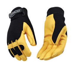 Kinco Men's Indoor/Outdoor Driver Gloves Black/Yellow M 1 pk