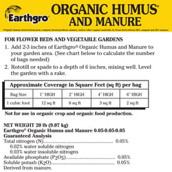 Earthgro Organic Garden Humus and Manure 1 ft³
