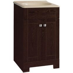 Continental Cabinets Single Dark Java Vanity Combo 18 in. W X 16 in. D X 32 in. H