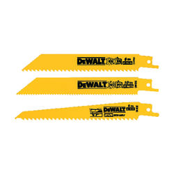 DeWalt 6 in. Bi-Metal Reciprocating Saw Blade Set Multi TPI 3 pk