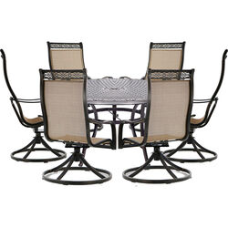 Hanover Manor 7 pc Bronze Aluminum Dining Set