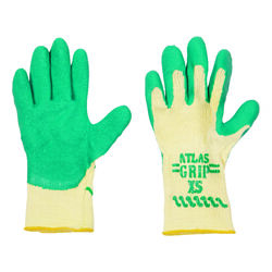 Atlas Kid Tuff Unisex Indoor and Outdoor Coated Gardening Gloves Green/Yellow XS 1 pair