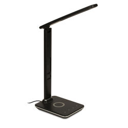 iHome 14.97 in. Gloss Black Lamp/Clock/Charging Station