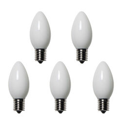 Holiday Bright Lights C9 White 25 ct Christmas Light Bulbs 1 ft.