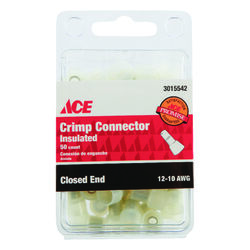 Ace Closed End Connector Clear 50 pk