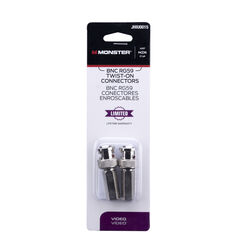 Monster Cable Just Hook It Up Twist-On RG59 Coaxial Connector 2 pk