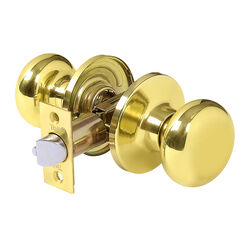 Tell Parkland Bright Brass Passage Lockset ANSI Grade 3 1-3/4 in.