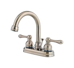 Pfister Wayland Brushed Nickel Two Handle Lavatory Faucet 4 in.